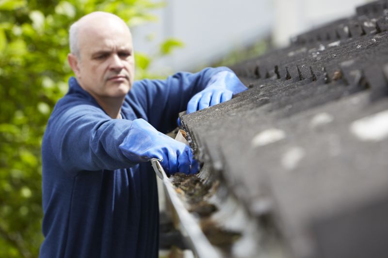 Cleaning gutters after installation